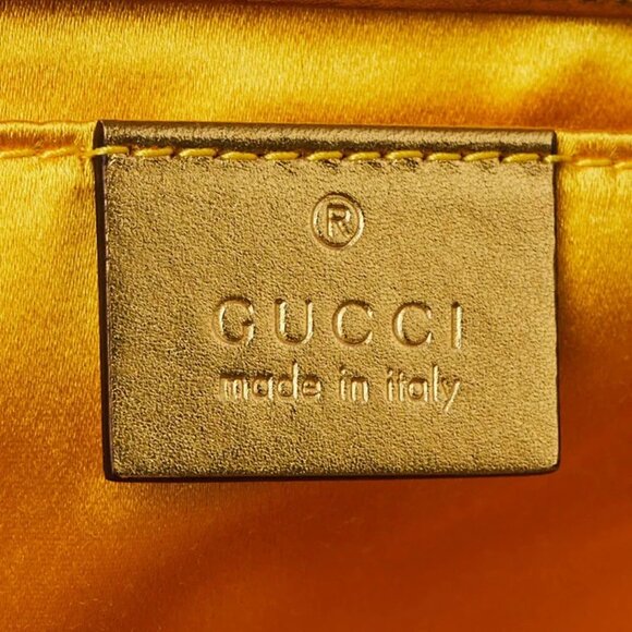 Gucci Gold Sequin Marmont Mini Flap Bag - Picture 6 of 10